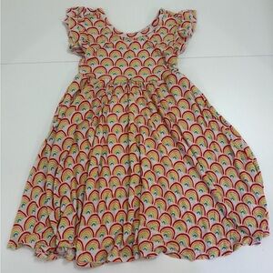Little Sleepies Swing Dress with Pockets in Primary Rainbows